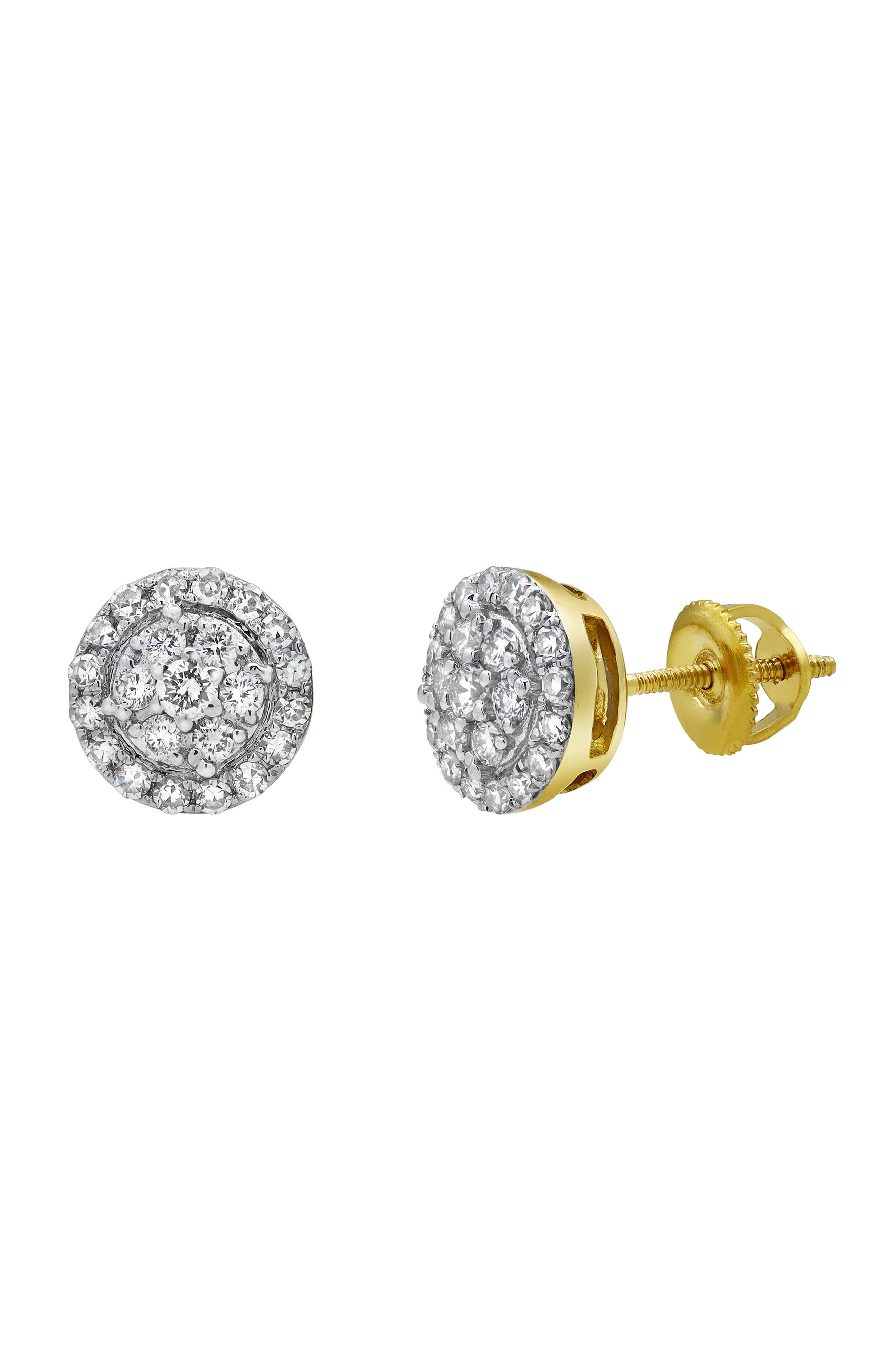LuvMyJewelry Glacier Diamond Stud Earrings