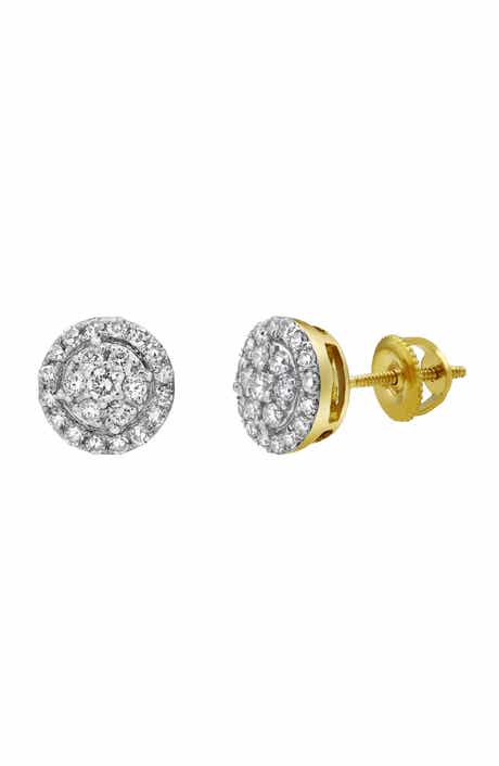 LuvMyJewelry Glacier Diamond Stud Earrings