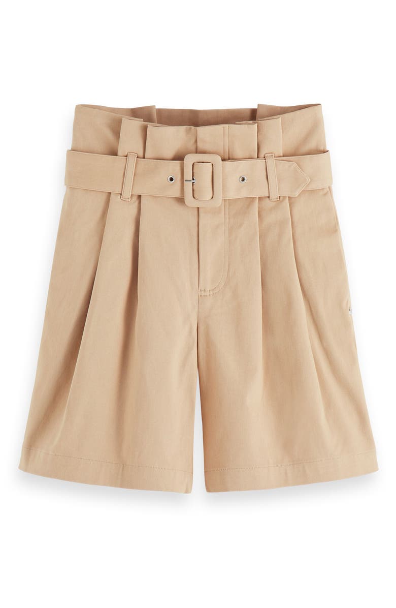 Scotch & Soda Belted Paperbag Waist Shorts, Alternate, color, 
