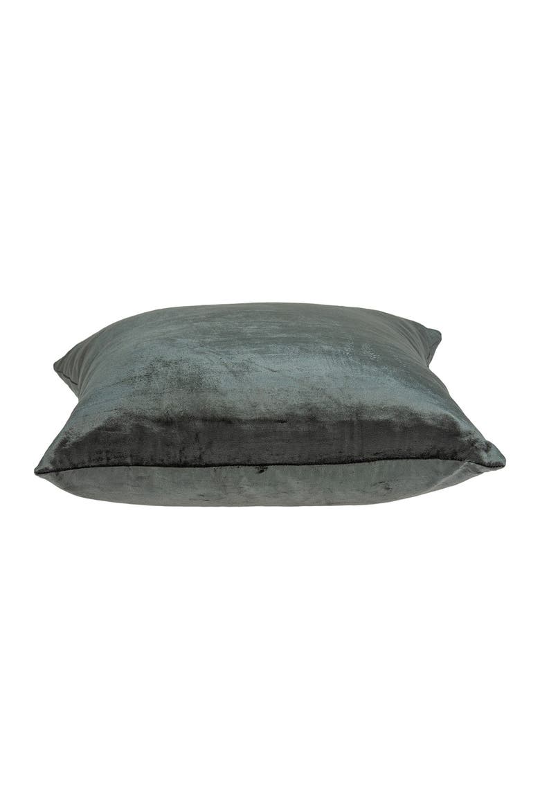 Garnet Transitional Solid Pillow - 22" x 22" - Charcoal, Alternate, color, CHARCOAL
