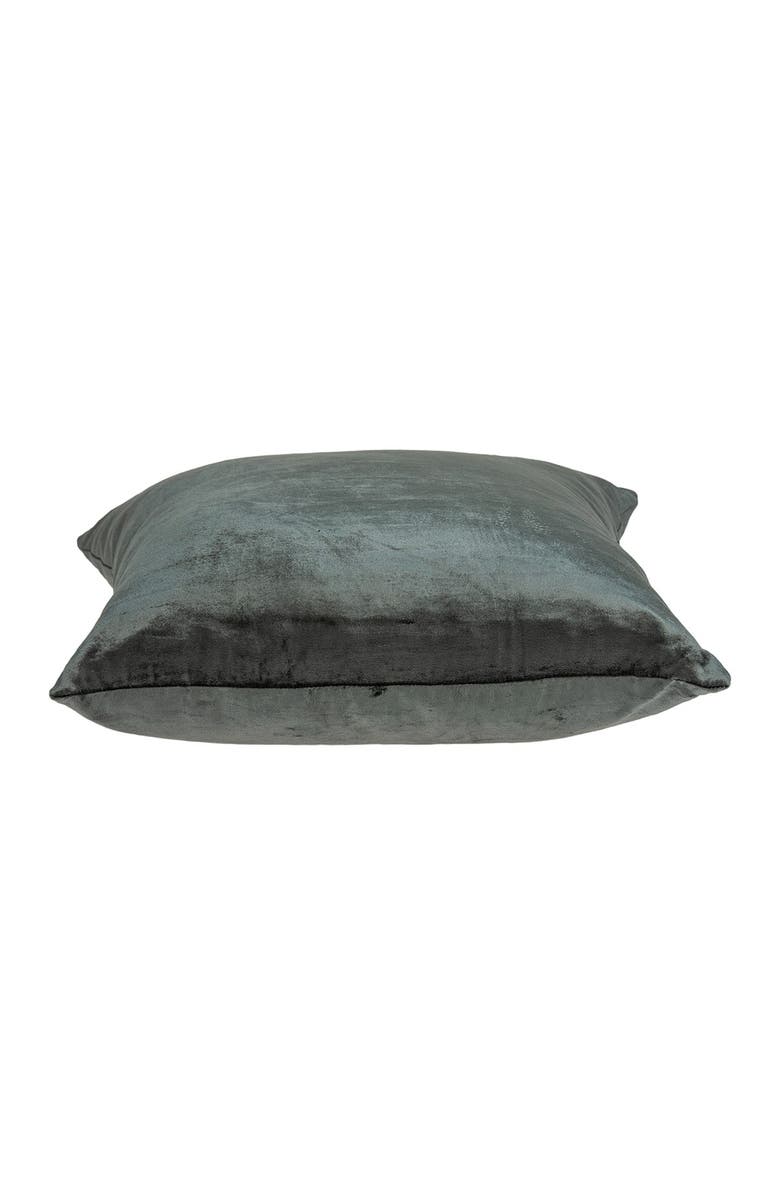 PARKLAND COLLECTION Garnet Transitional Solid Pillow - 22" x 22" - Charcoal, Alternate, color, Charcoal