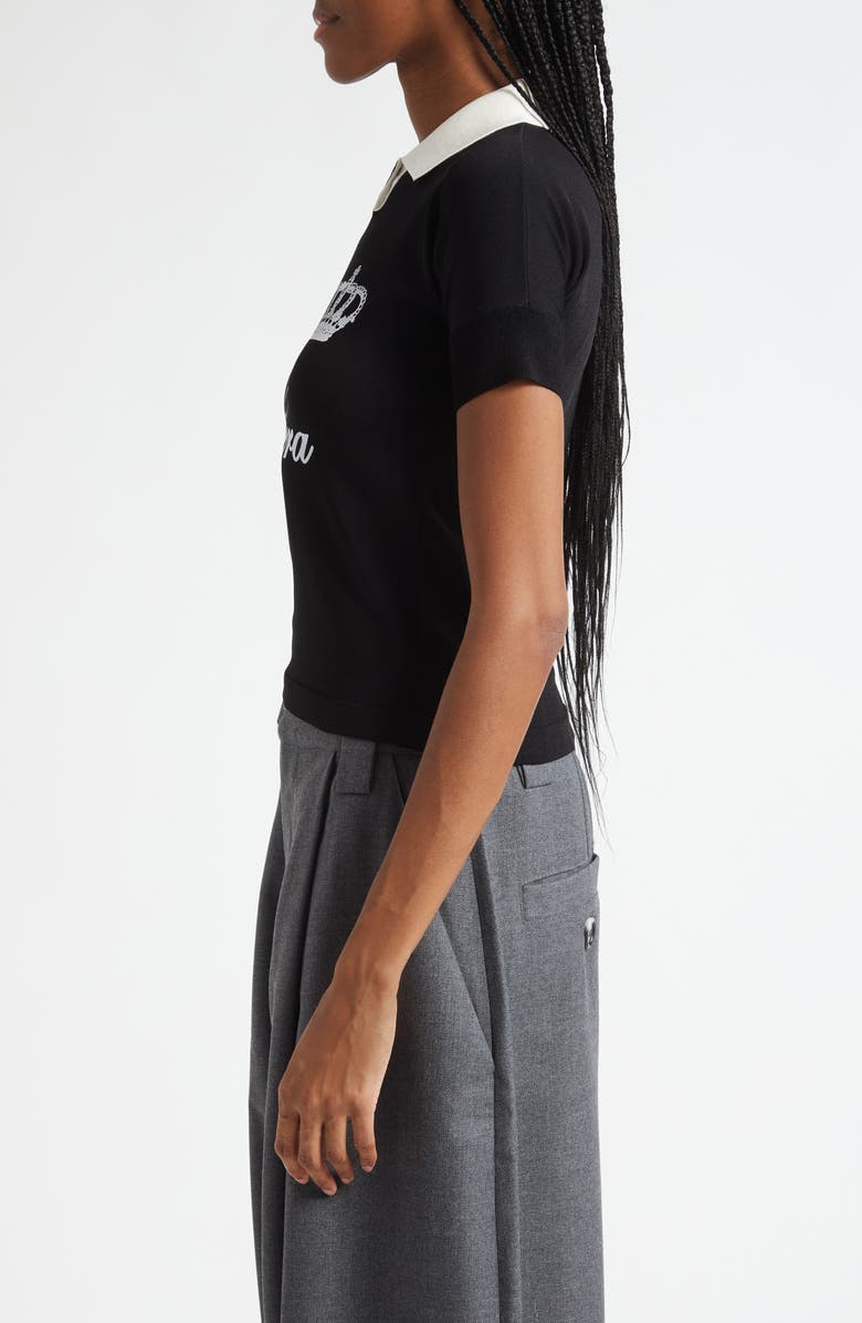 Vaquera Short Sleeve Polo, Alternate, color, Black White 1