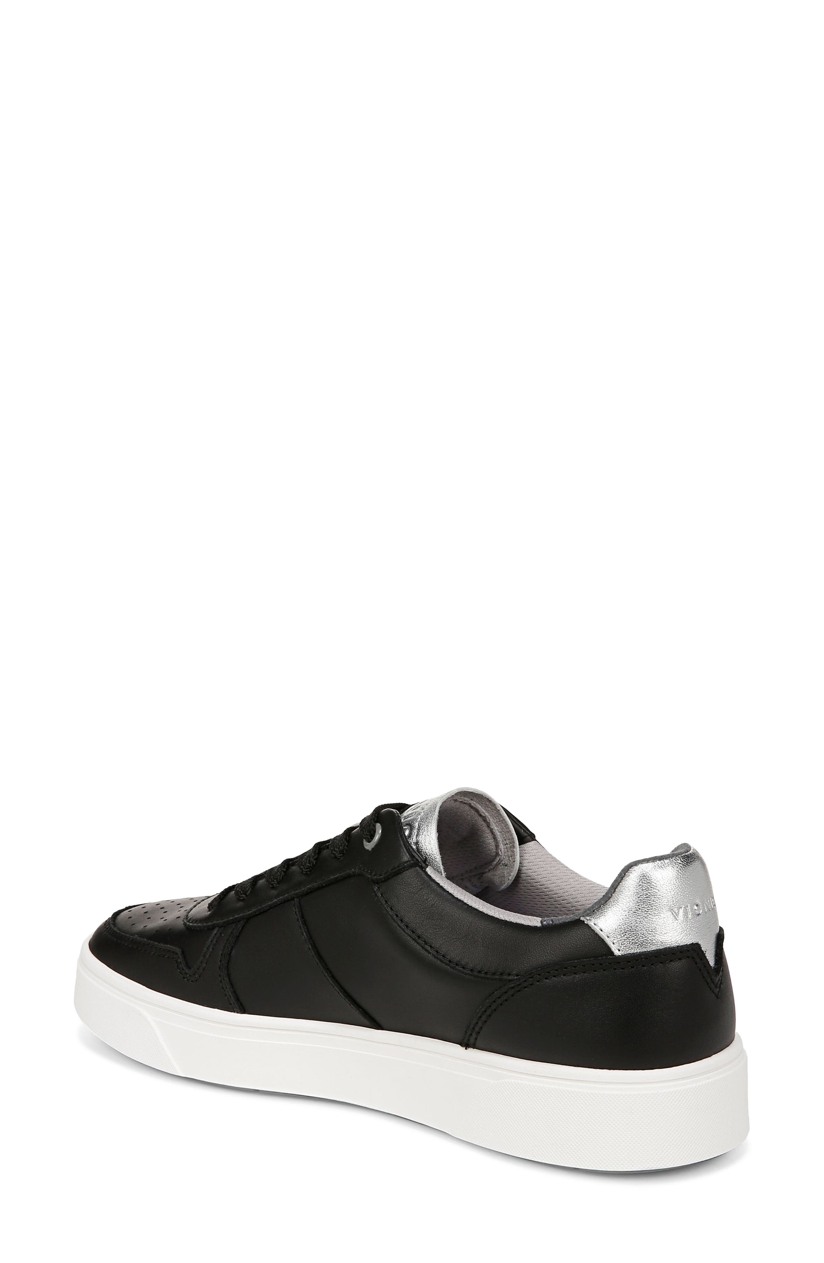 Vionic Kimmie Court Sneaker, Alternate, color, Black/ Silver