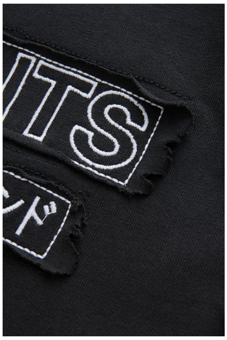 Kids' Underground Contrast Patch Graphic Tee, Alternate, color, BLACK