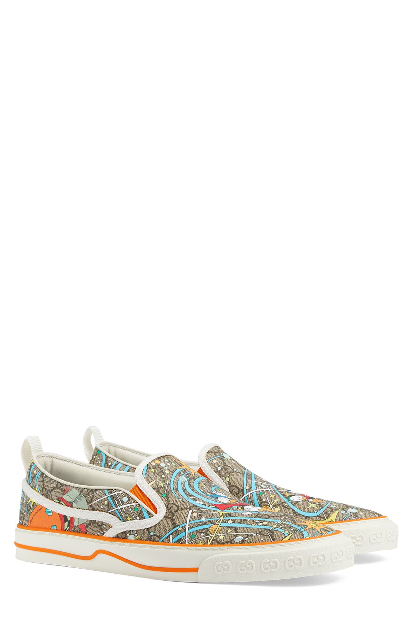 Gucci x Disney Tennis 1977 Donald Duck Slip-On Sneaker, Alternate, color, 