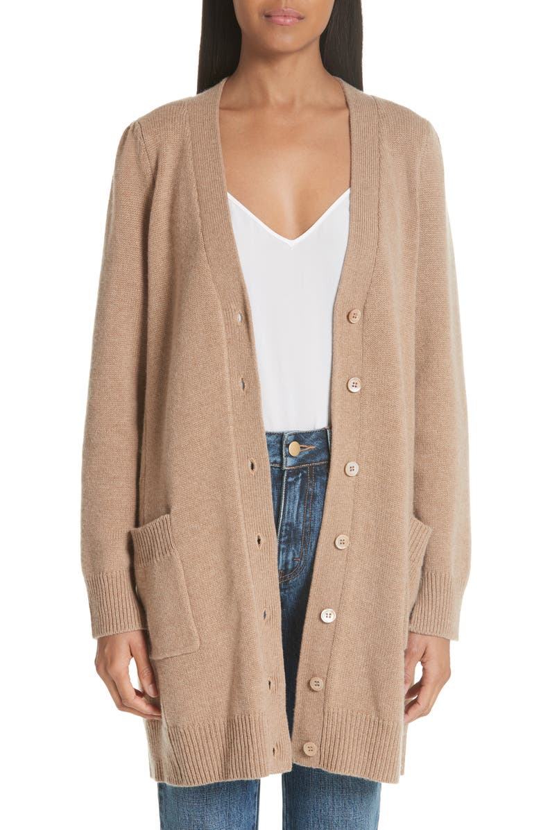 CO Essentials Wool & Cashmere Boyfriend Cardigan, Main, color, 