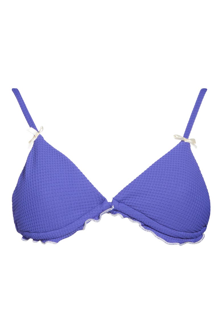 Ally Underwire Triangle Bikini Top, Alternate, color, NAVY