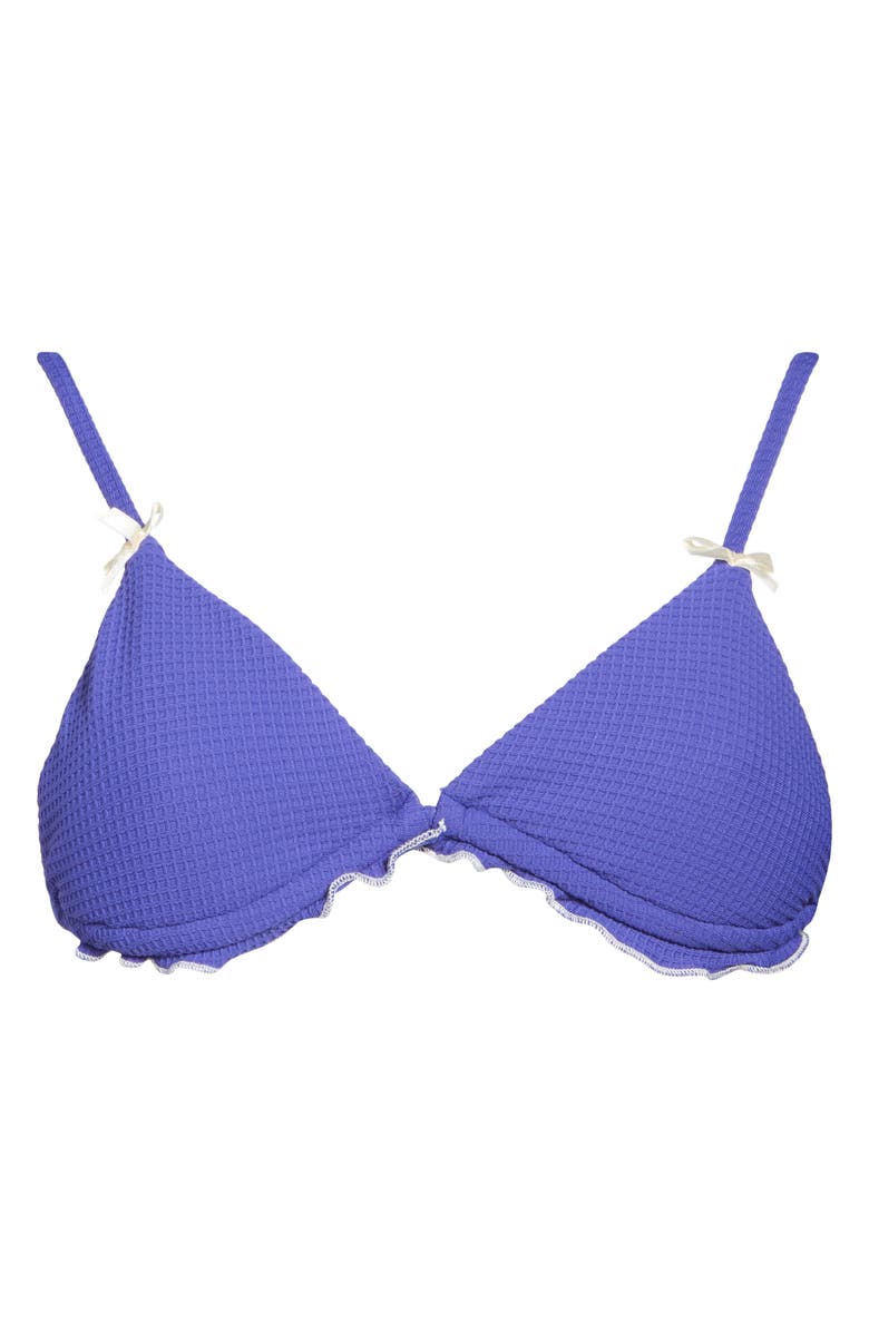 Dippin Daisys Ally Underwire Triangle Bikini Top, Alternate, color, Navy