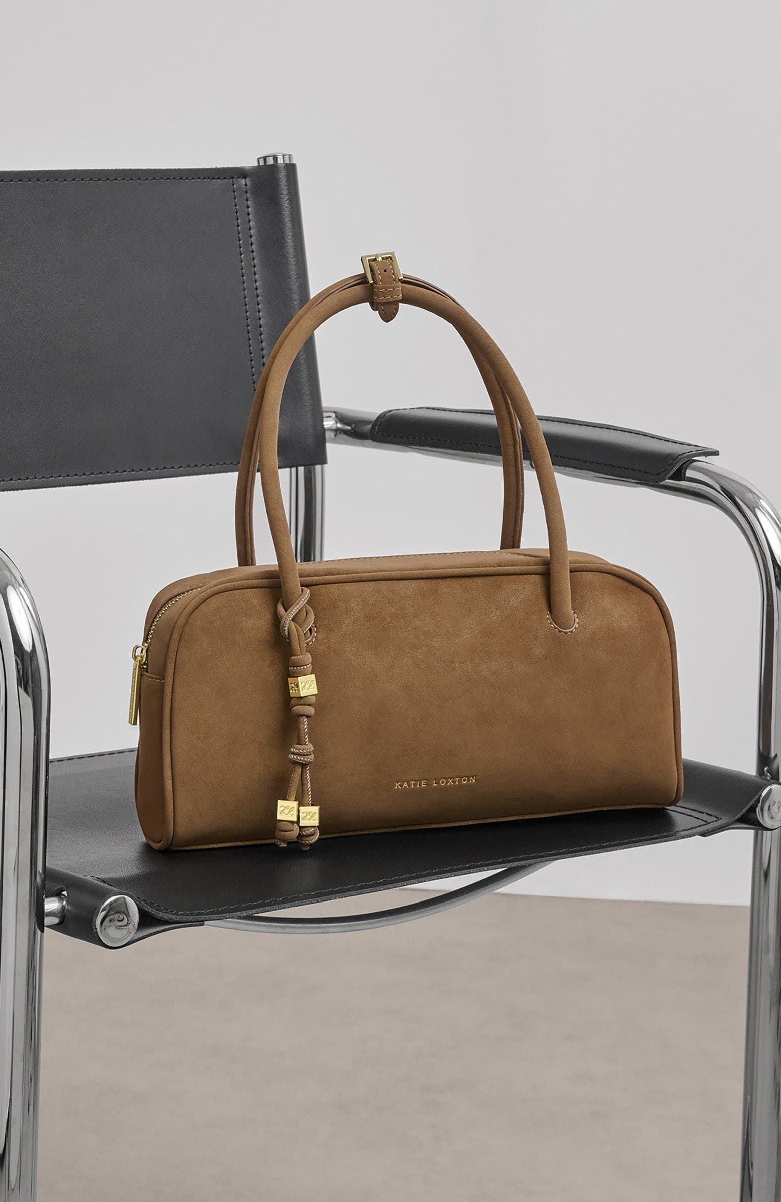 Hadley Bowling Bag, Alternate, color, Caramel Suedette