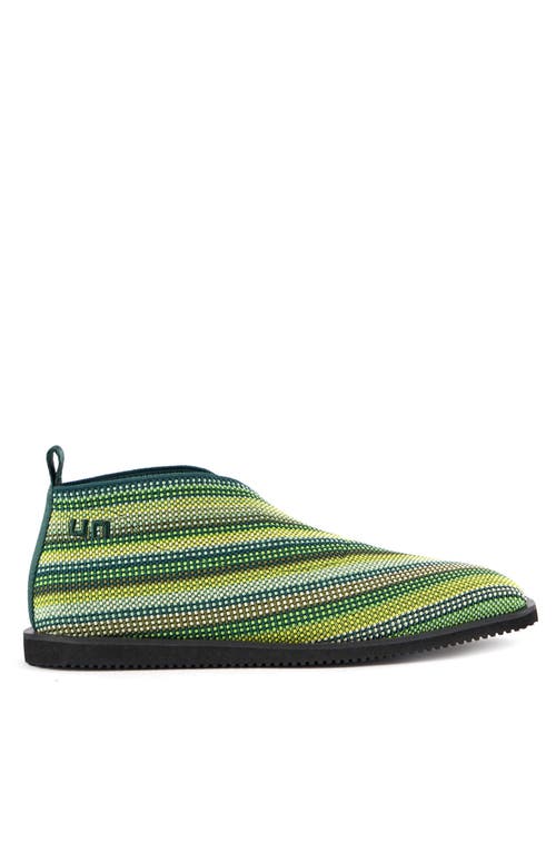 United Nude Fold Square Lo Slip-on In Emerald Mix