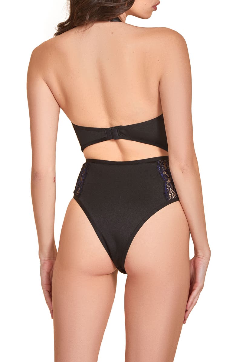 Hauty Lace Halter Neck Underwire Teddy, Alternate, color, 