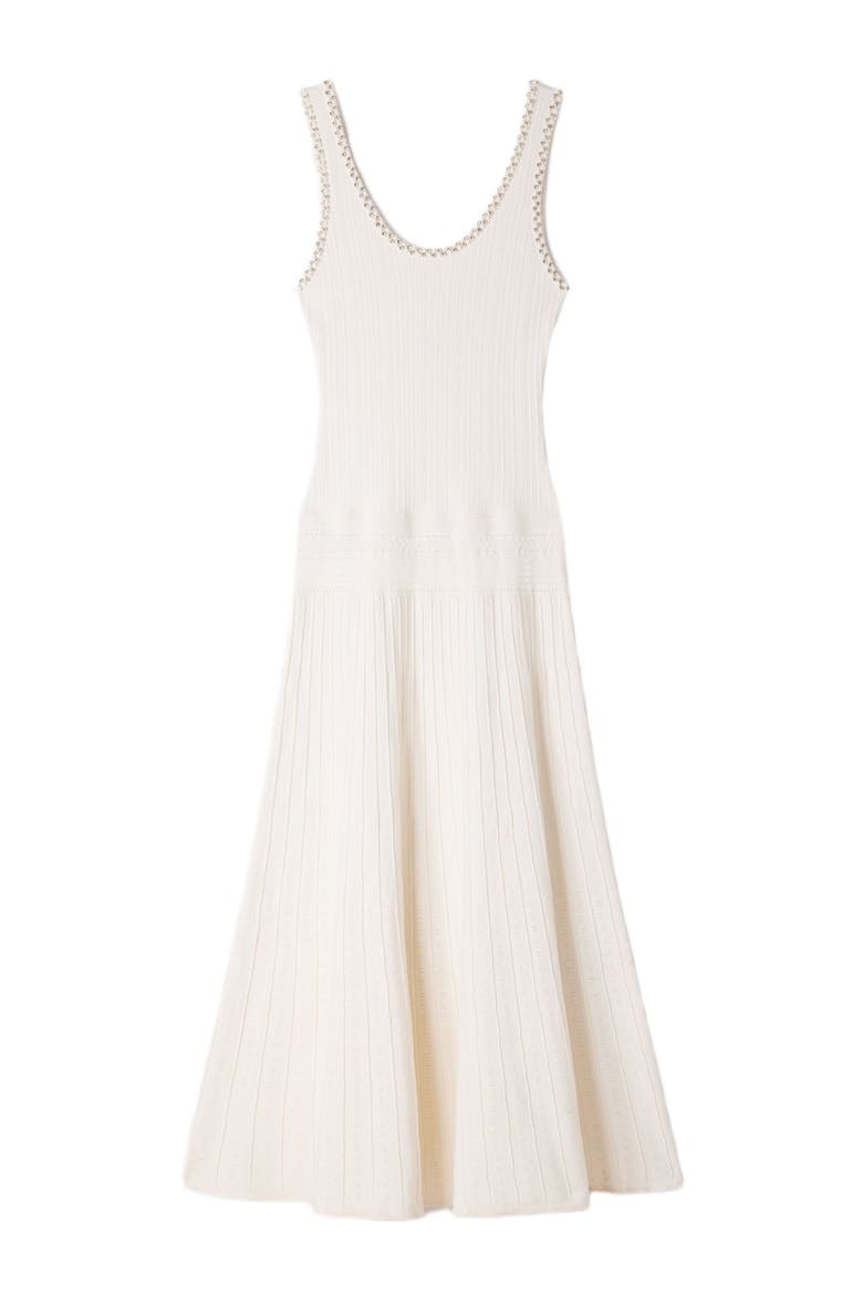 Rhinestone knit maxi dress, Alternate, color, White