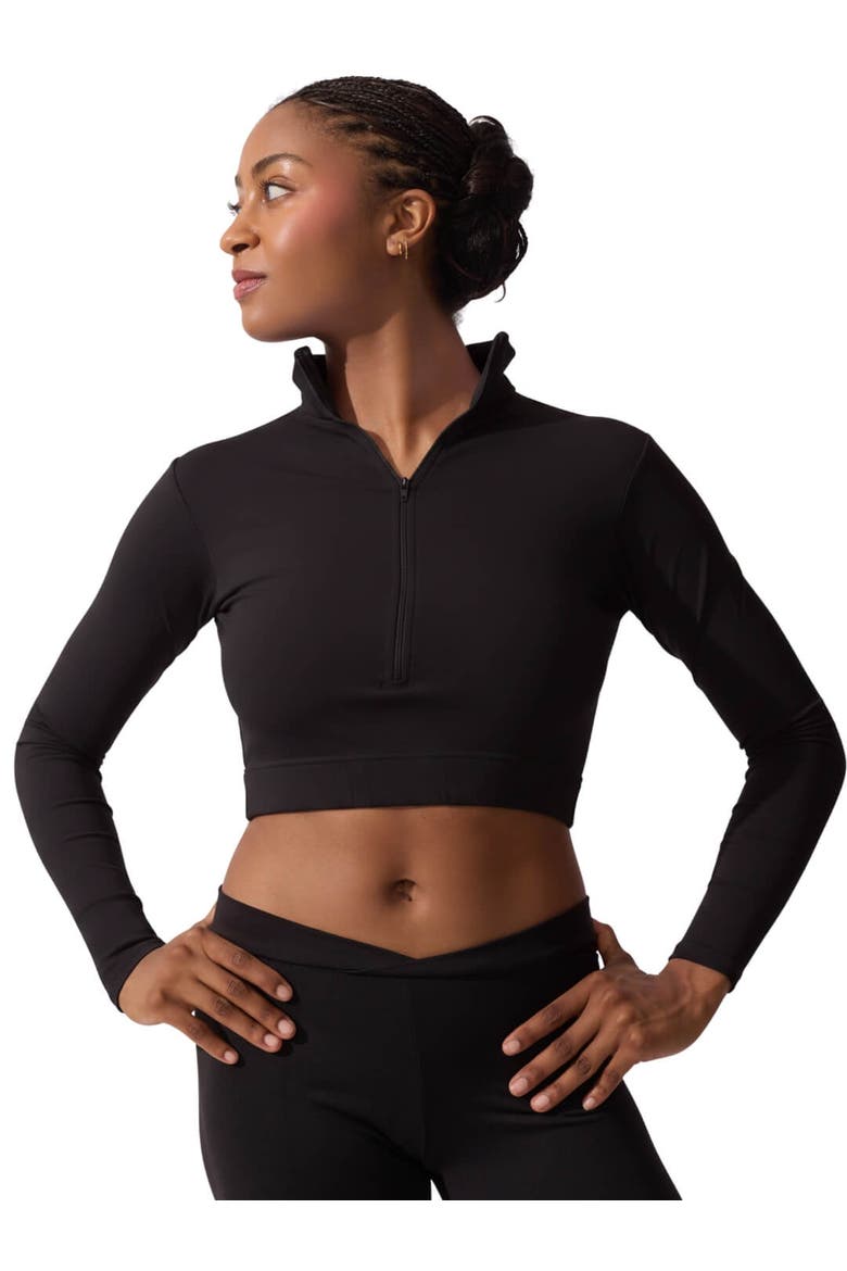 Turtleneck Long Sleeve Top, Alternate, color, black