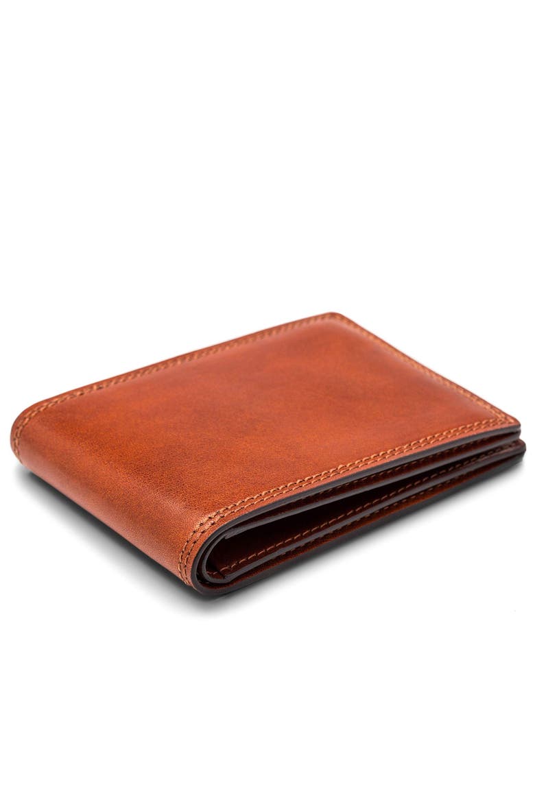 Leather Bifold Wallet, Alternate, color, AMBER