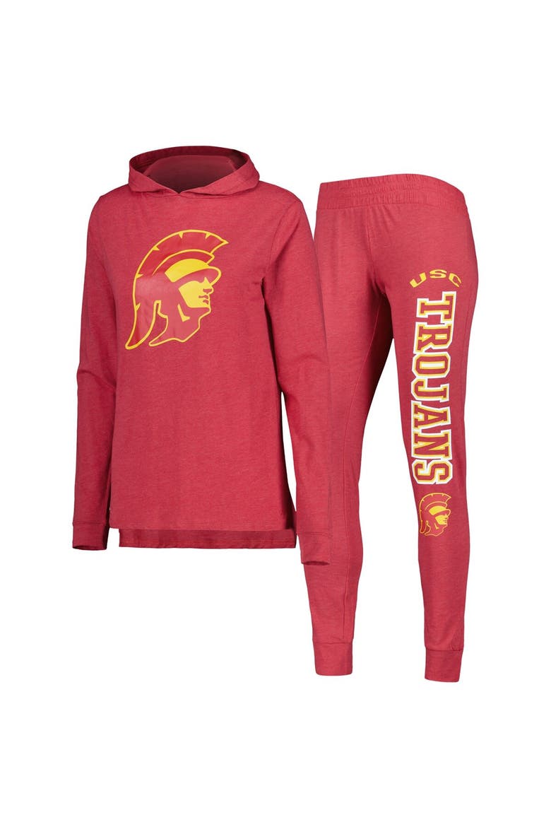 Women's Concepts Sport Cardinal USC Trojans Long Sleeve Hoodie T-Shirt & Pants Sleep Set, Main, color, Cardinal