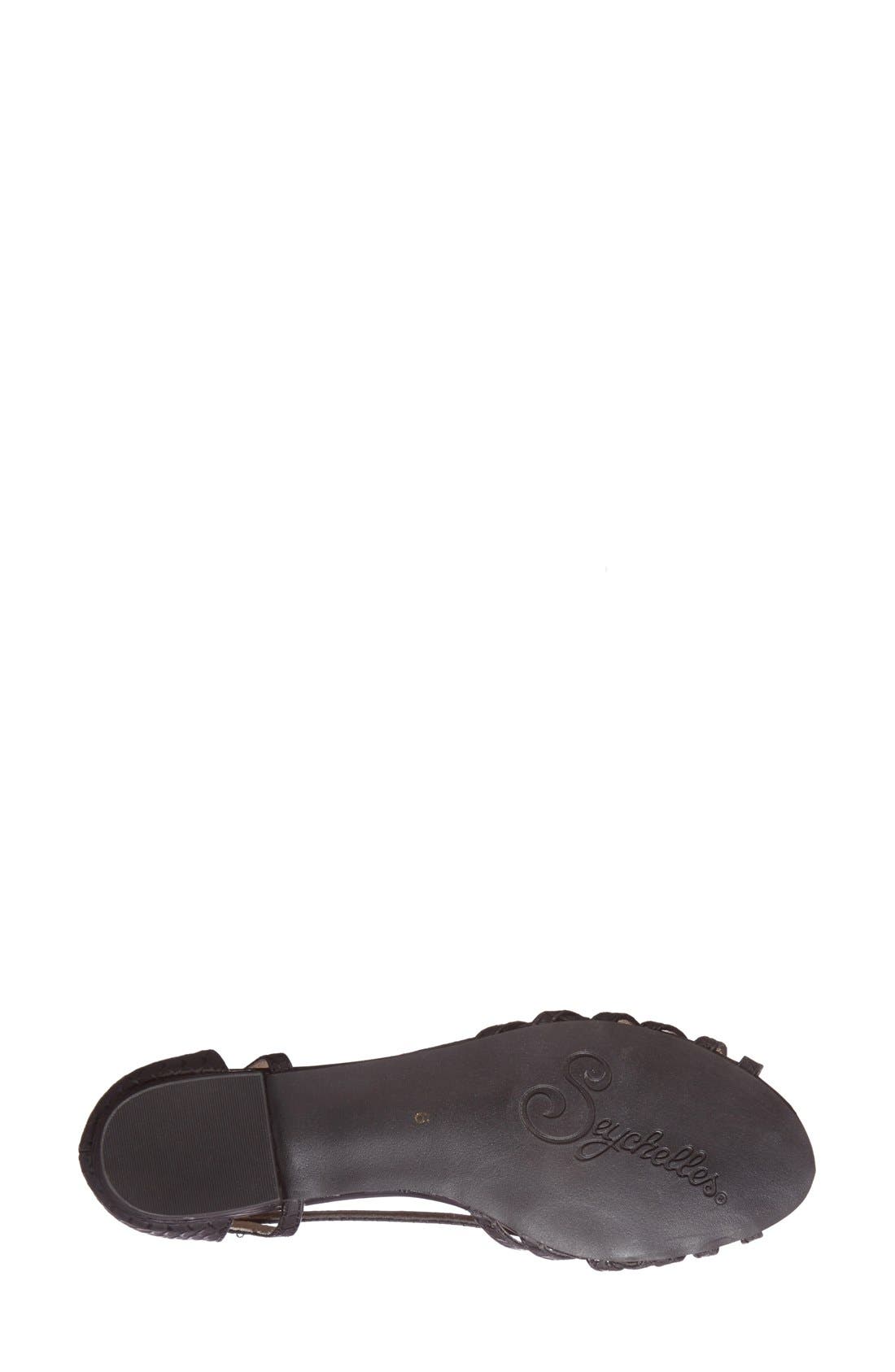 'Would I Lie' Open Toe Flat, Alternate, color, BLACK