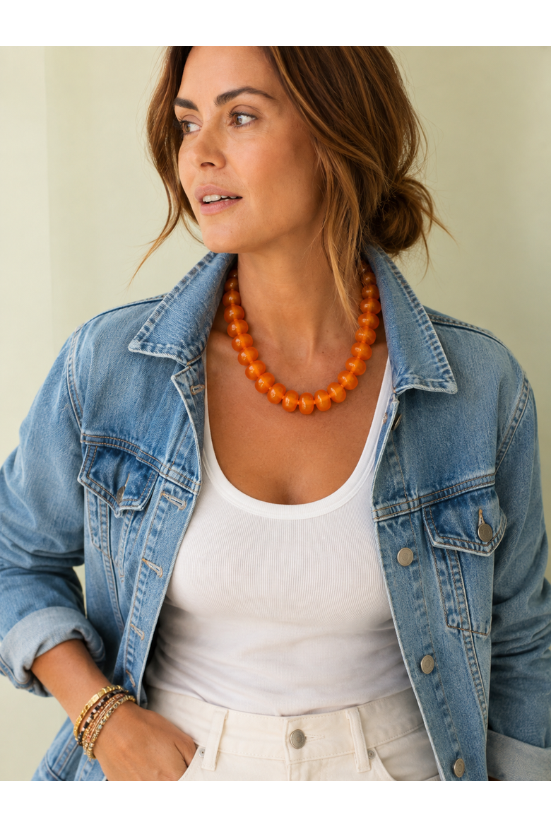 Orange Crush Necklace, Alternate, color, Orange