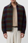 Les Deux Check Wool Blend Coach Jacket