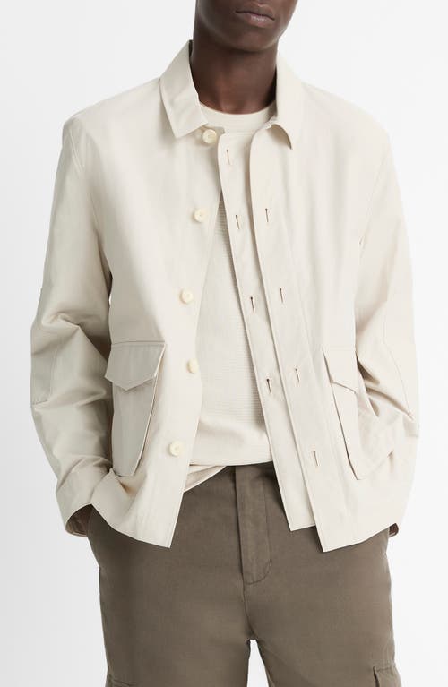 Vince Tech Utility Regular Fit Jacket In Light Sand