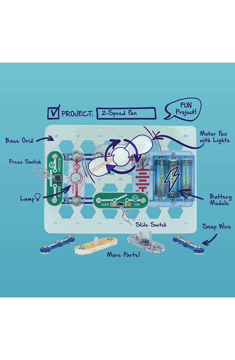 Snap Circuits Beginner Engineer STEM Kit, Alternate, color, Multicolored