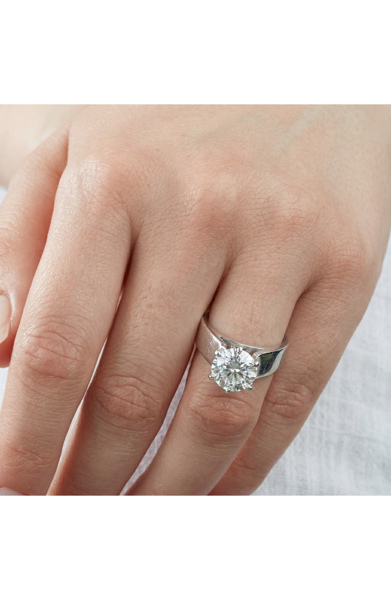 Bliss Diamond Certified 3 Ct Diamond Solitaire Engagement Cigar Ring 14k Gold Lab Grown, Alternate, color, 14K White Gold