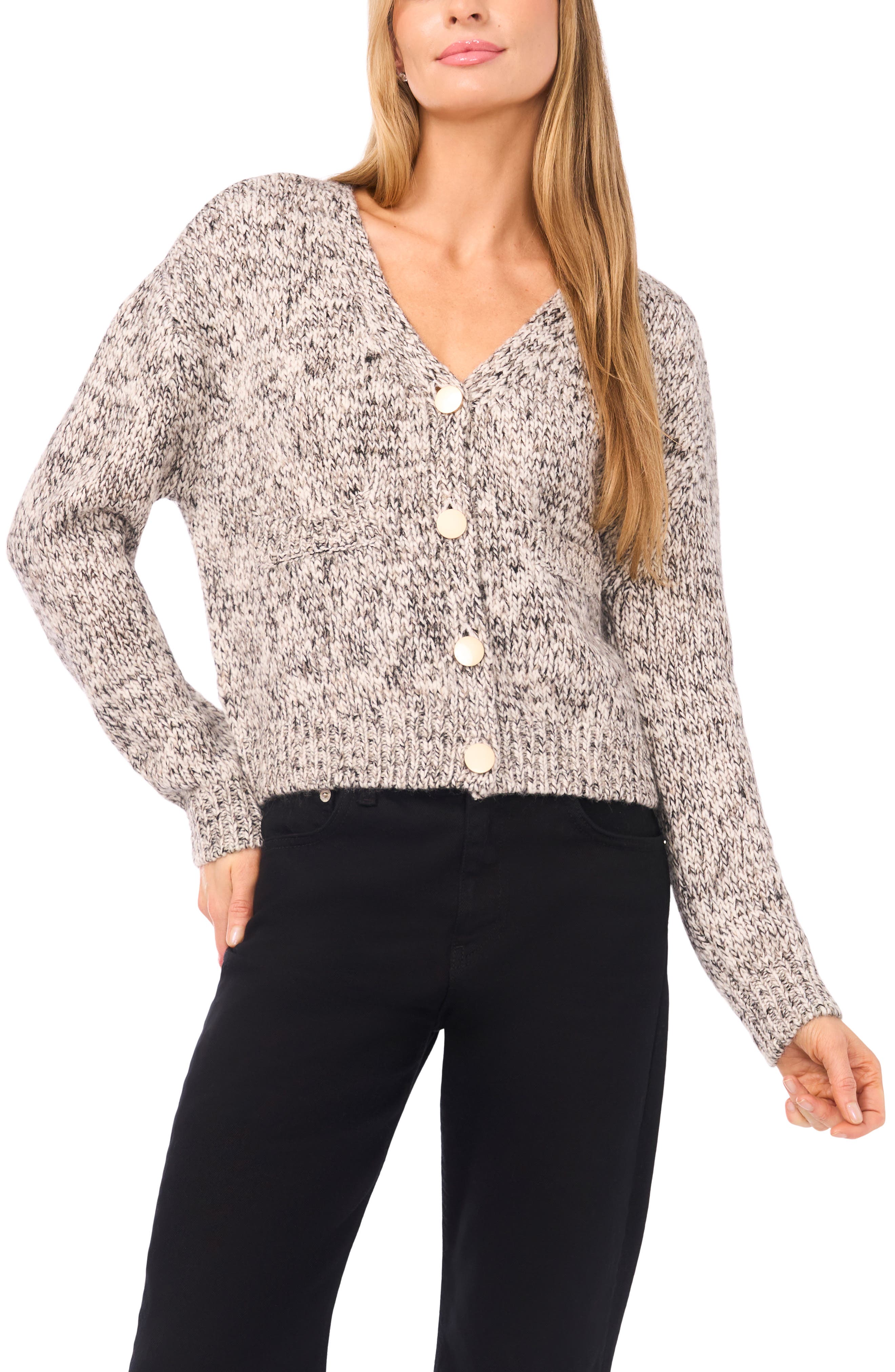 CARDIGAN W/ MARL YARN