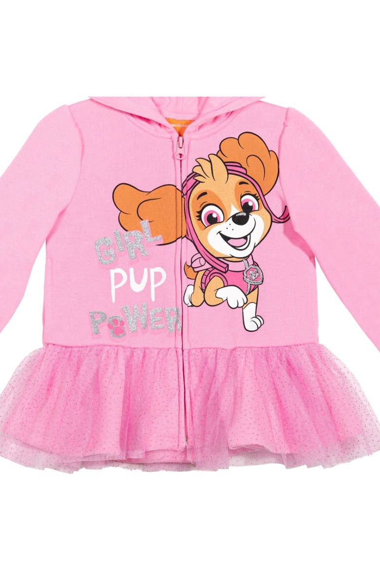 Skye Girls' Fleece Zip-Up Hoodie, Alternate, color, Skye Pink