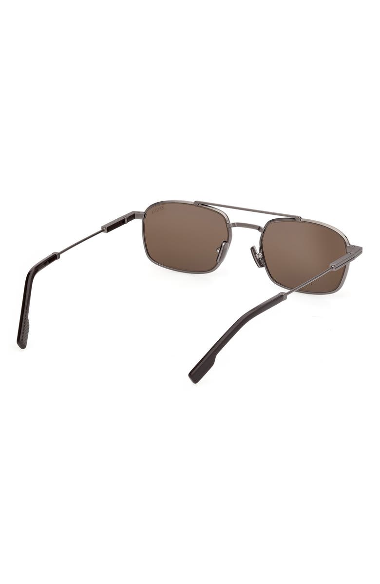 ZEGNA 54mm Square Sunglasses, Alternate, color, 