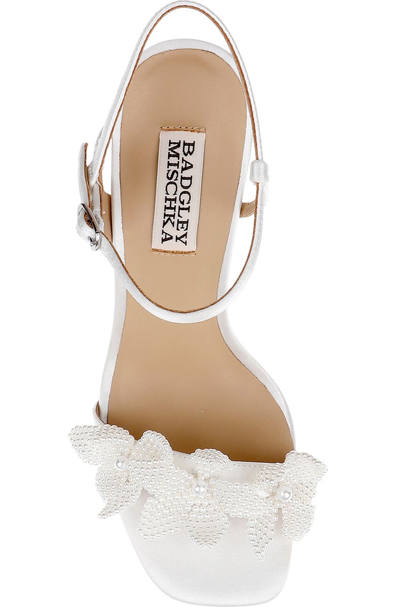 Badgley Mischka Collection Wicket Ankle Strap Platform Sandal, Alternate, color, White Satin