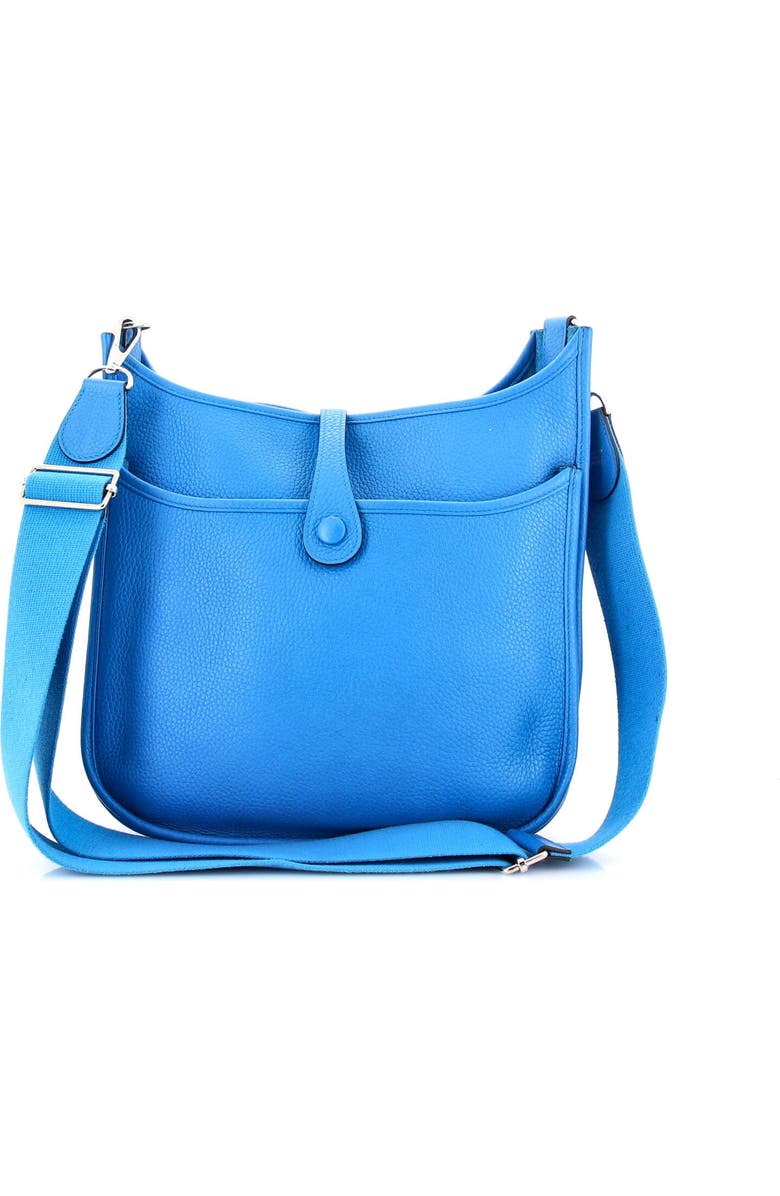 Pre-Owned Hermes Evelyne Bag Gen III Clemence PM, Alternate, color, Bleu Zanzibar