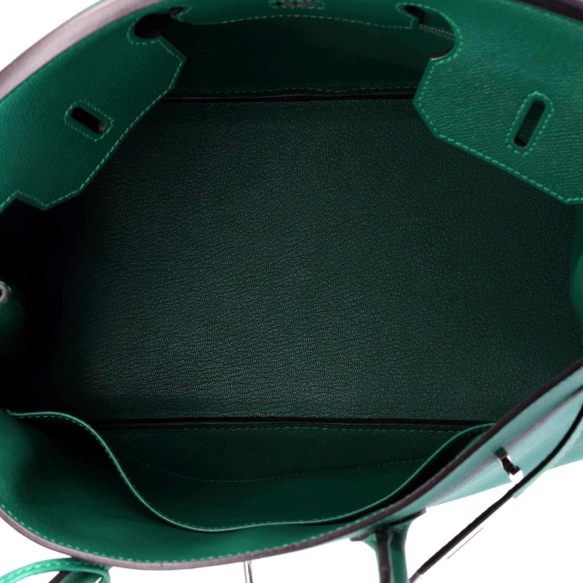 Birkin Handbag Green Epsom with Palladium Hardware 35, Alternate, color, Green