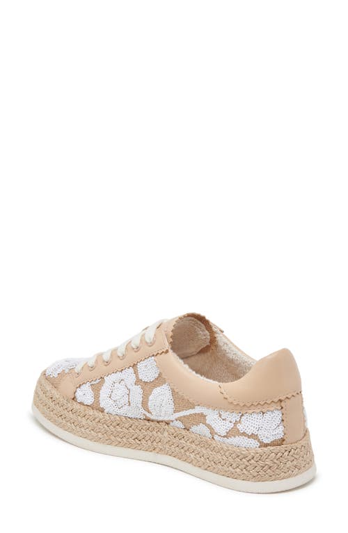 Dolce Vita Azalia Sneaker In Natural Multi Floral Sequins