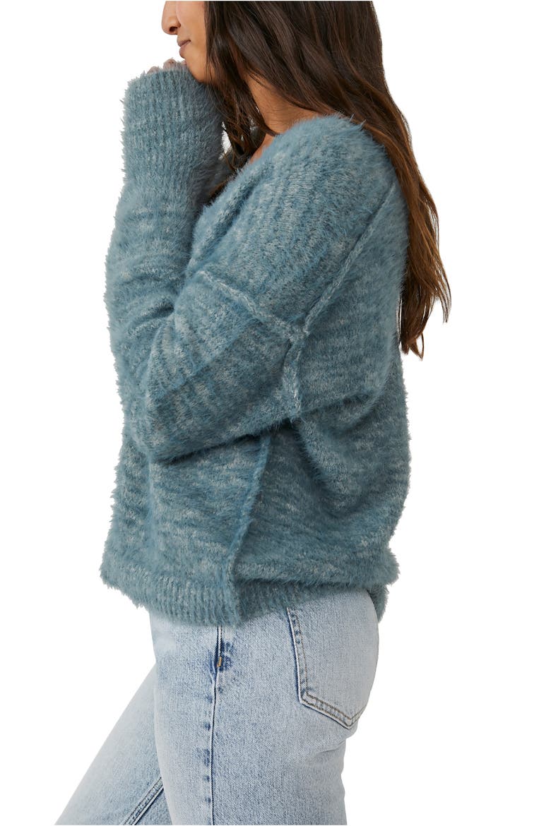 Serendipity V-Neck Sweater, Alternate, color, STORM COMBO