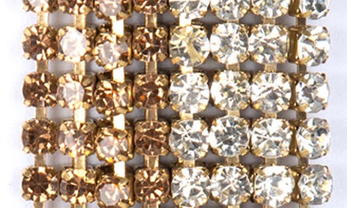 Deepa Gurnani Araya Crystal Linear Drop Earrings In Gold
