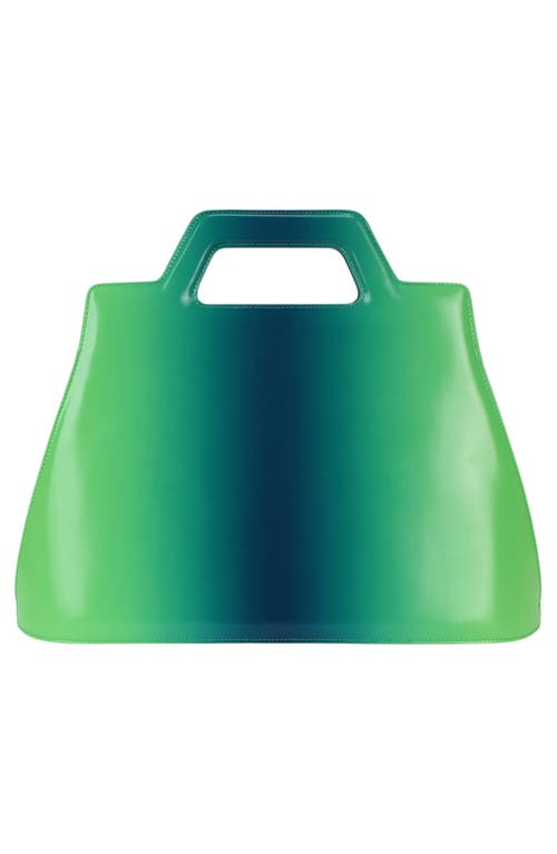 Ferragamo Gancini Leather Tote Bag In Green