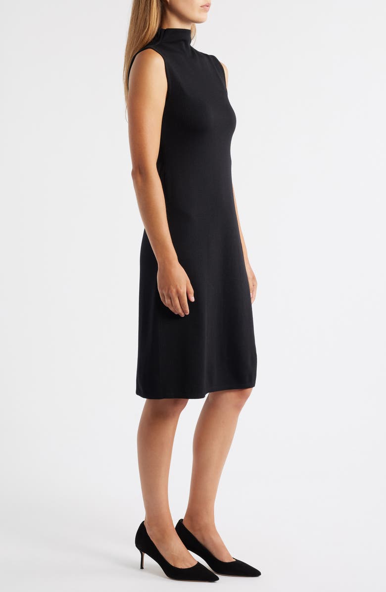 Anne Klein Funnel Neck Sleeveless Sweater Dress, Alternate, color, Anne Black