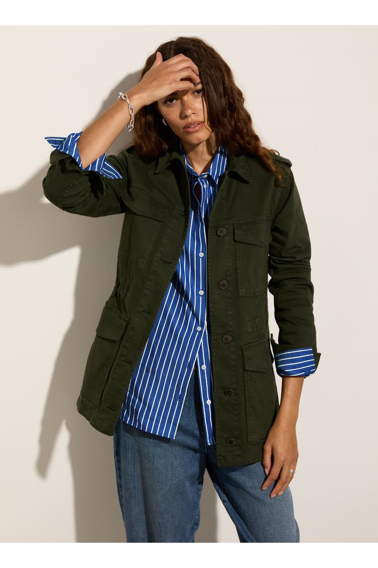 Drake Organic Cotton Utility Jacket, Main, color, Deep Khaki