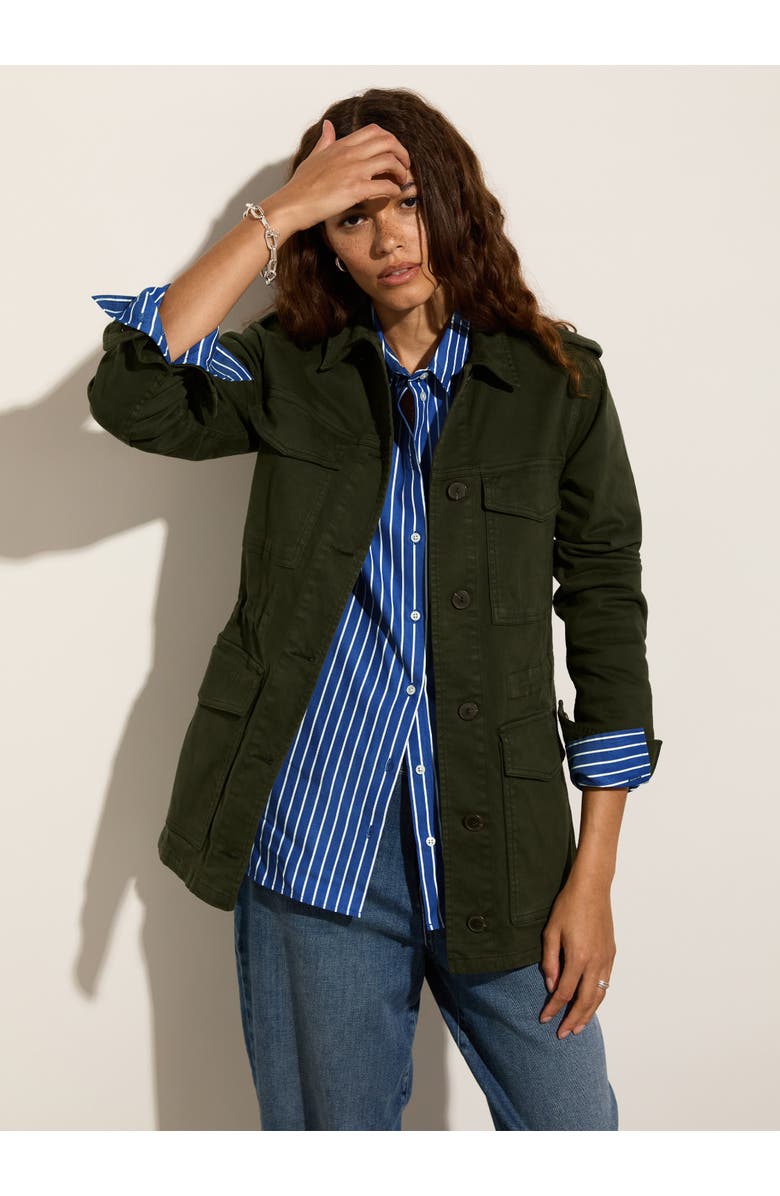 Baukjen Drake Organic Cotton Utility Jacket, Main, color, Deep Khaki