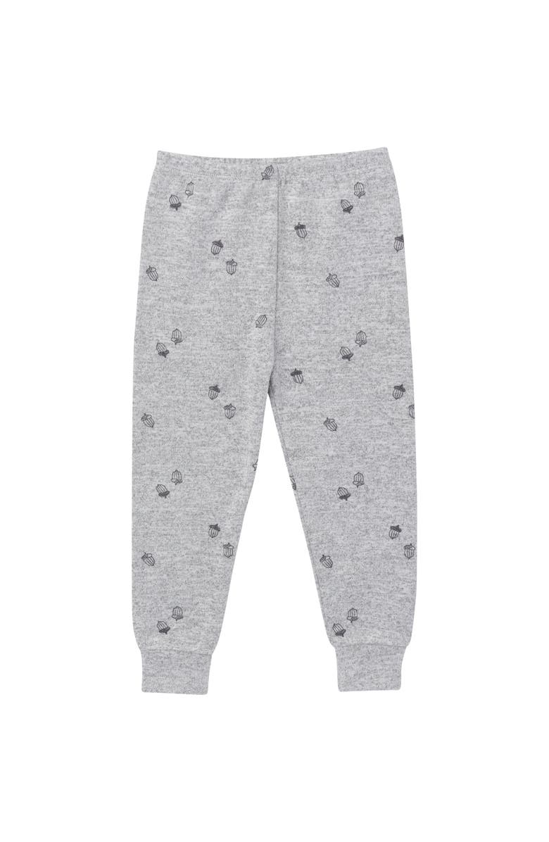 Modern Moments<sup>™</sup> by Gerber Hacci Pajama Top & Pant Set, Alternate, color, Medium Grey Heather Acorn