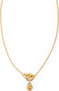 Eloise Jewelry Voyage Necklace Light Chain with Drop Charm Madeira Quartz. Handmade in Italy