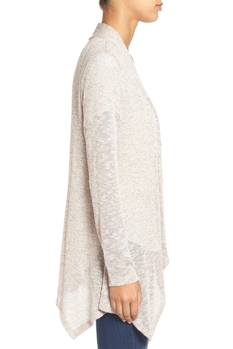 Handkerchief Hem Cardigan, Alternate, color, PINK SMOKE