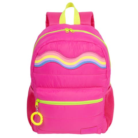 Debo Wavy Rainbow Puffer Backpack
