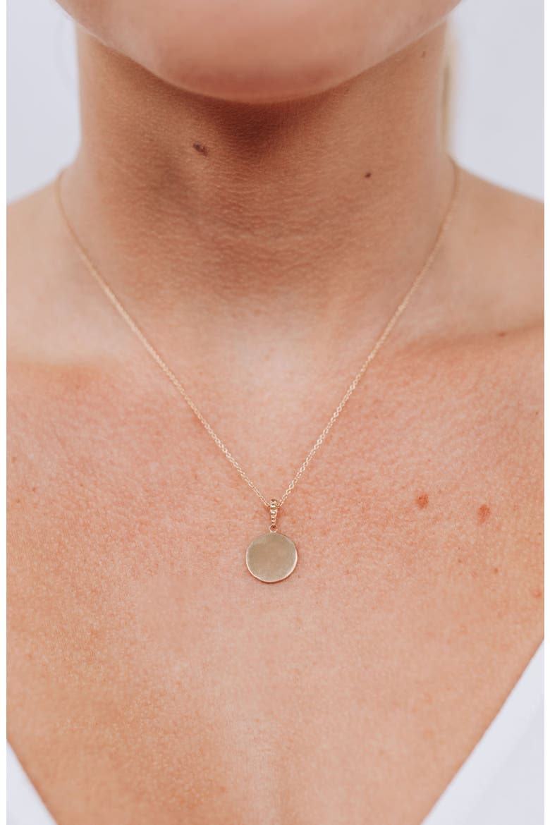 Dew Drop Engravable Pendant Charm, Alternate, color, YELLOW GOLD