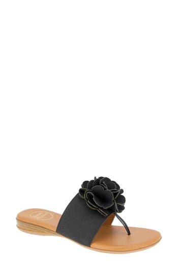 Andre Assous André Assous Nate Flower Sandal In Black