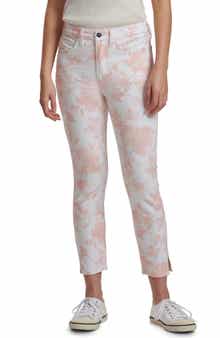 JEN7 by 7 For All Mankind Floral High Waist Crop Skinny Jeans