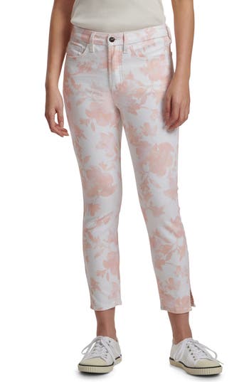 Jen7 By 7 For All Mankind Floral High Waist Crop Skinny Jeans