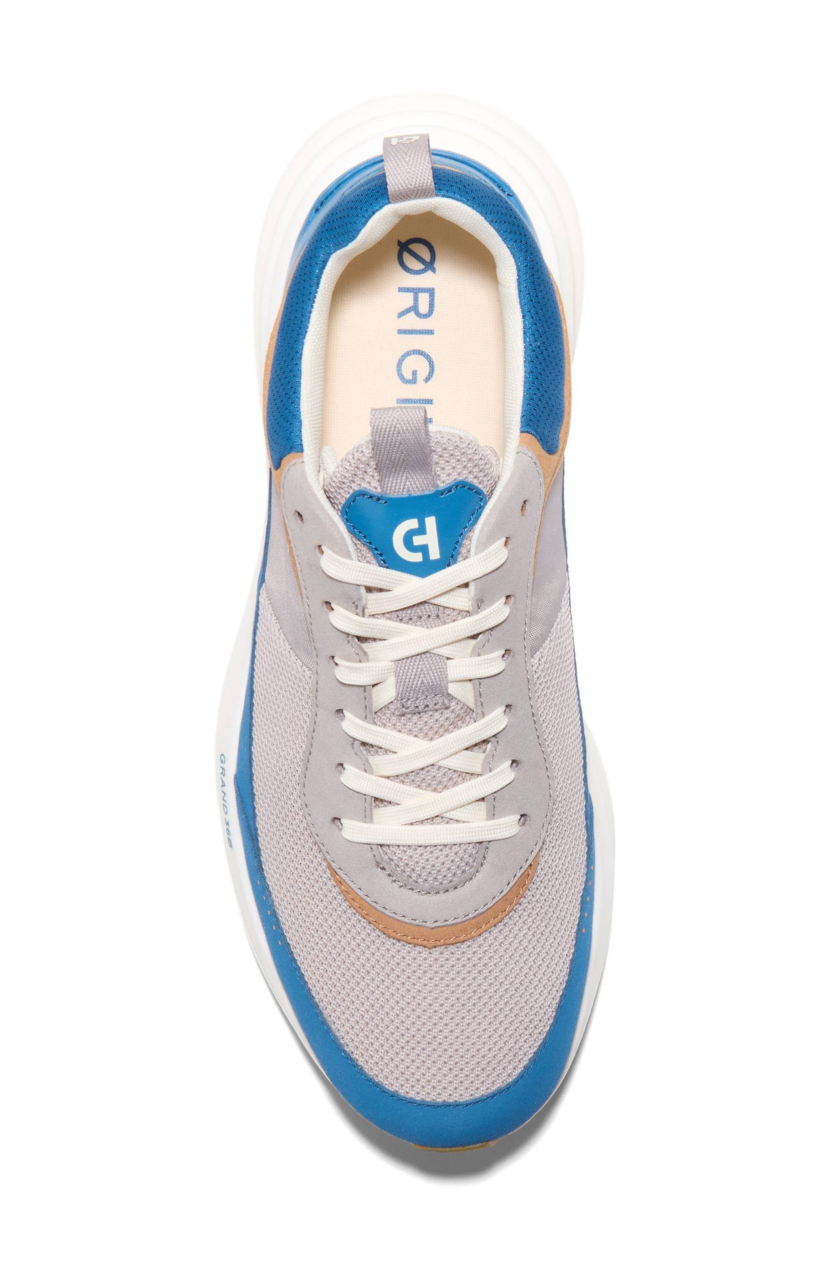 Cole Haan Øriginal Grand Quadstar Running Shoe, Alternate, color, Paloma / Dark Blue / Ivory