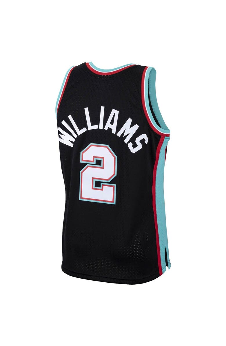 Mitchell & Ness Men's Mitchell & Ness Jason Williams Black Memphis Grizzlies 2001/02 Hardwood Classics Swingman Jersey, Alternate, color,