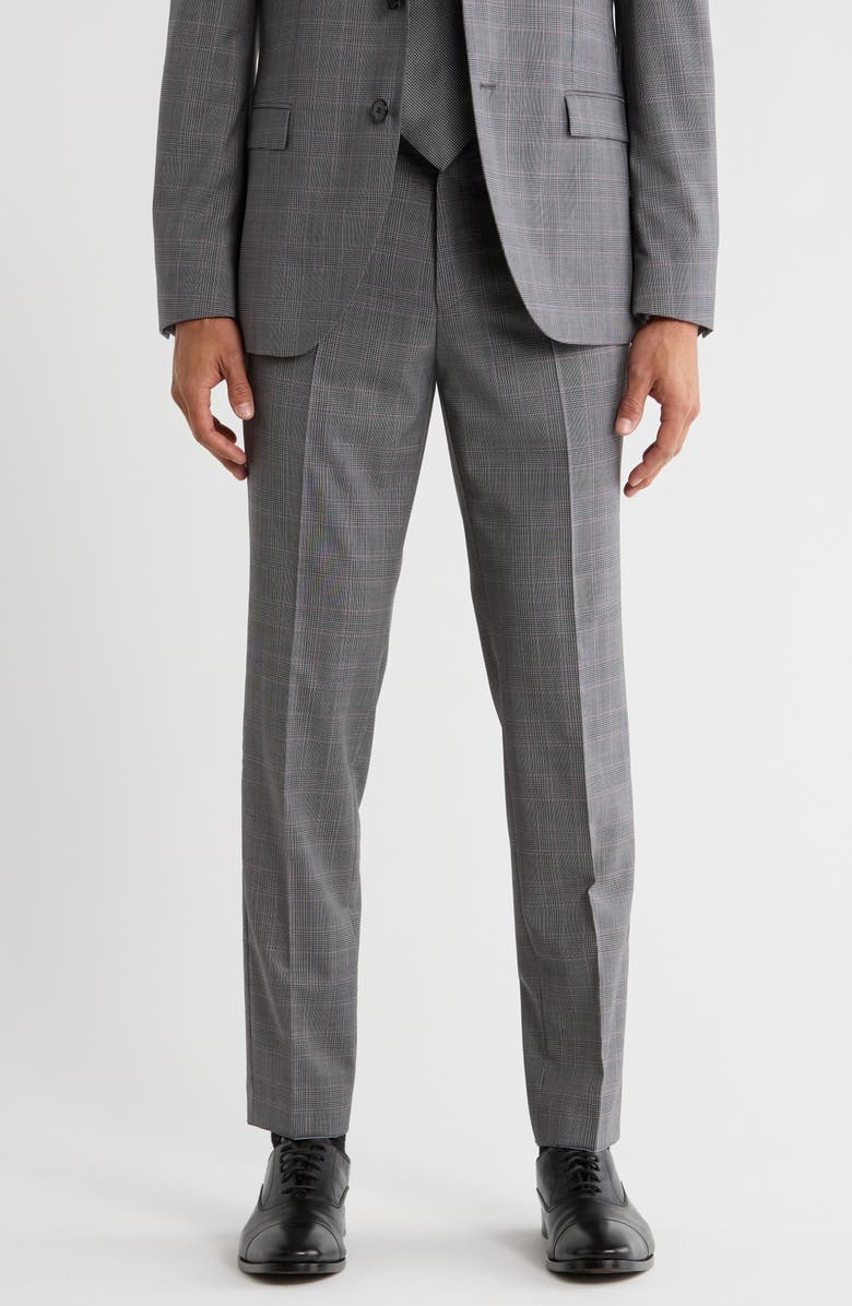 HUGO Hesten Wool Dress Pants, Main, color, Open Grey