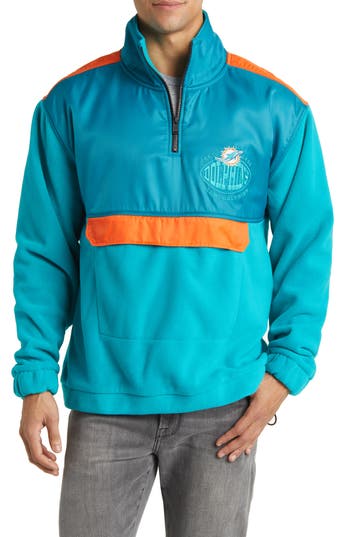 HUGO BOSS BOSS X NFL FUMBLE MIXED MEDIA QUARTER ZIP PULLOVER 